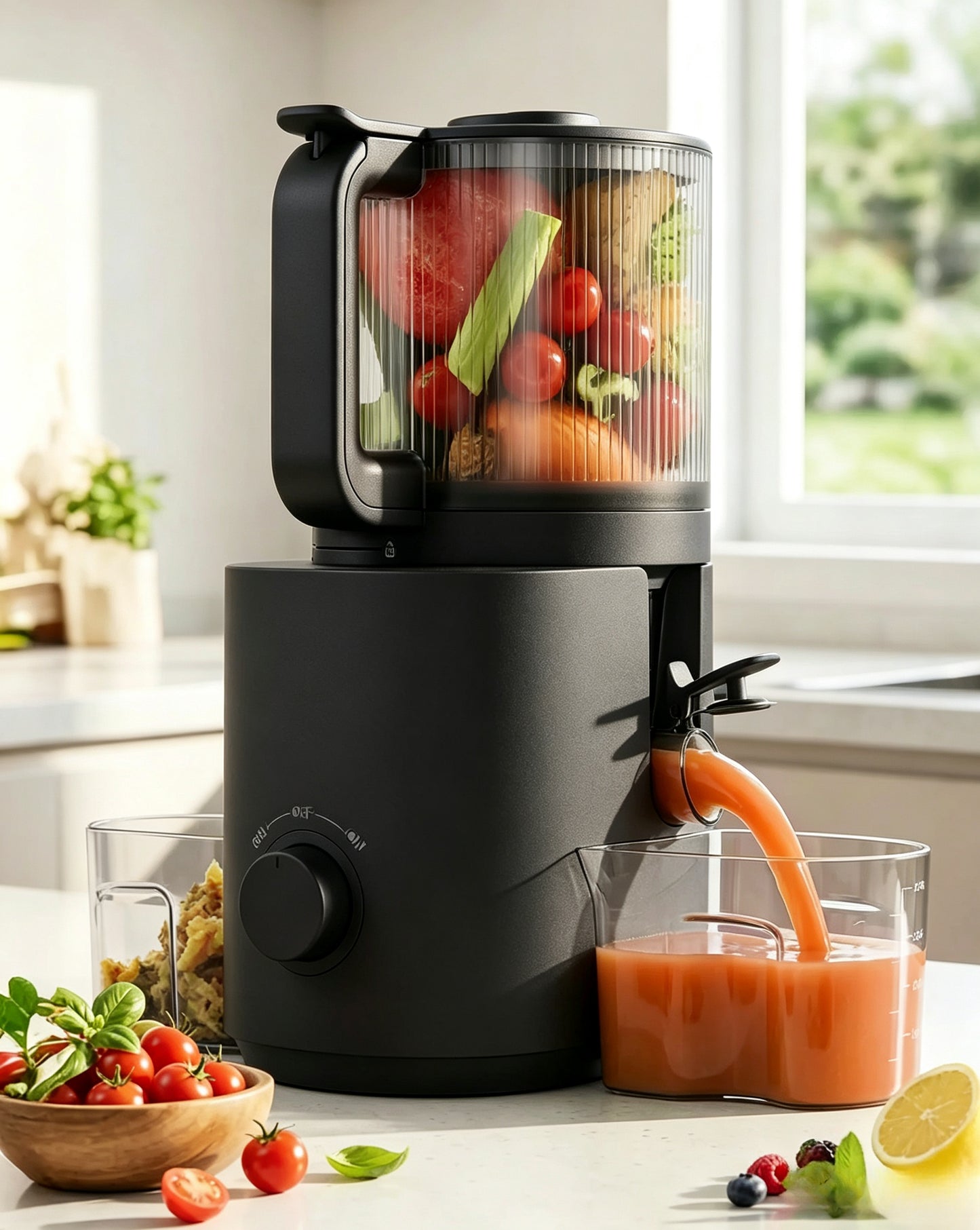 3 in 1 Masticating Juicer for Juice Sorbet & Nut Milk