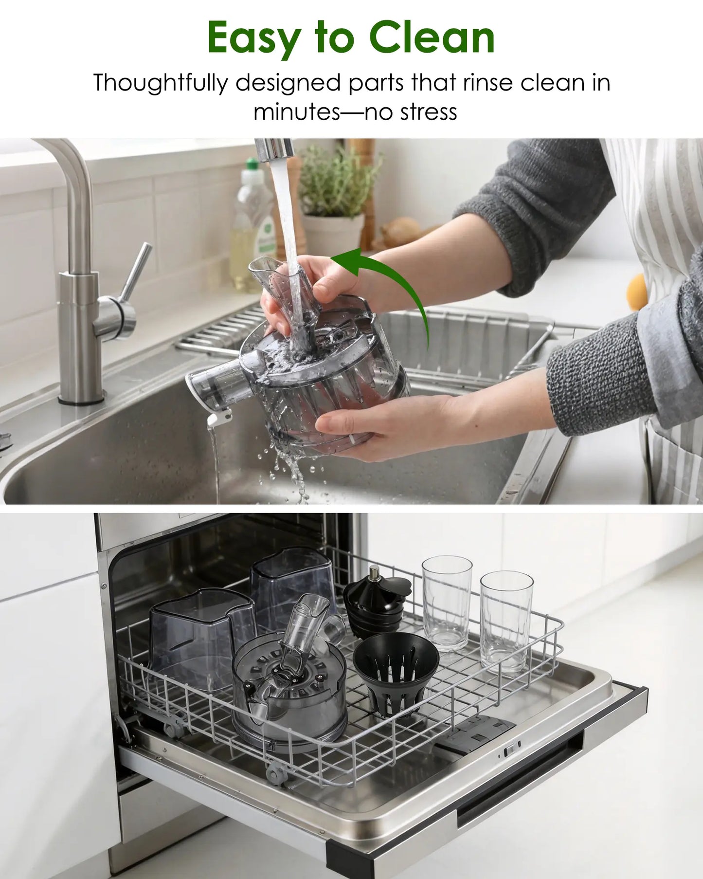 3 in 1 Masticating Juicer for Juice Sorbet & Nut Milk