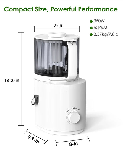 3 in 1 Masticating Juicer for Juice Sorbet & Nut Milk