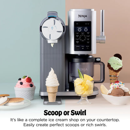 Soft Serve Ice Cream Maker with Scoop, Swirl & Frozen Treats
