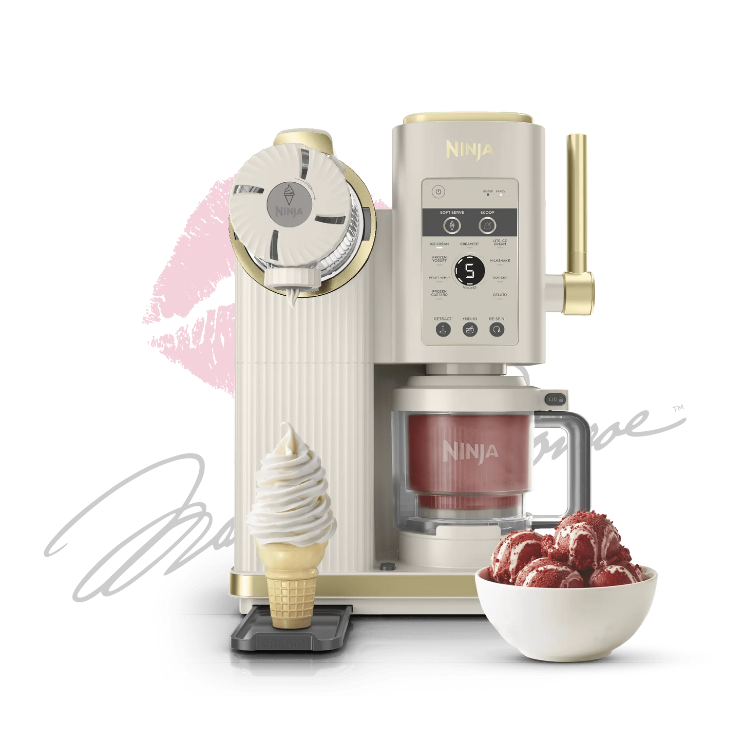 Soft Serve Ice Cream Maker with Scoop, Swirl & Frozen Treats